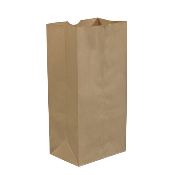 Box Partners Grocery Bags 8 1/4" x 5 5/16" x 16 1/8" Kraft 500/Case BGG117K