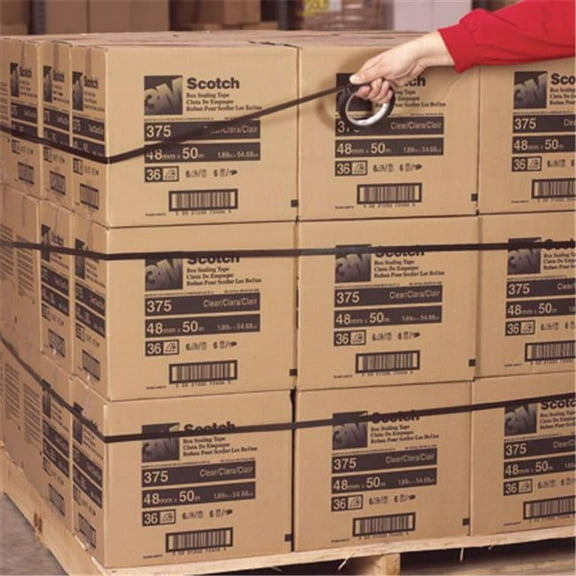 Box Partners Intertape- 197 Tensilized Poly Strapping Tape - Black - 1 in. x 60 yds.