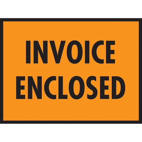 Box Partners "Invoice Enclosed" Envelopes 7" x 5 1/2" Orange 1000/Case PL415