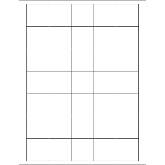 Box Partners Laser Labels Rectangle 1 1/2" x 1 1/2" White 3500/Case LL108