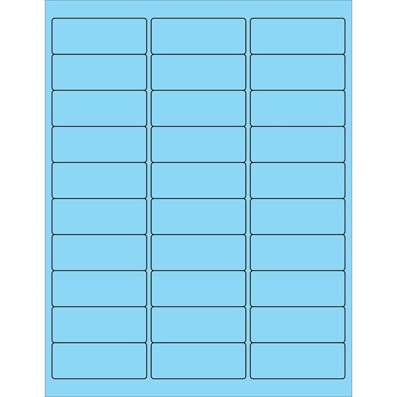 Office Depot Brand Labels, LL173BE, Rectangle, 2 5/8" x 1", Pastel Blue, Case Of 3,000