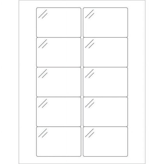Box Partners LL240CC 3 x 2 in. Crystal Clear Rectangle Laser Labels