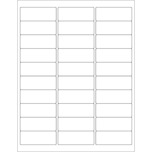 Box Partners LL251WR 2.63 x 1 in. Weather-Resistant Laser Labels - Pack of 3000