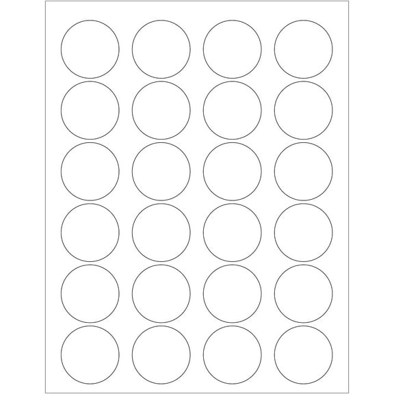 Box Partners Laser Labels 1.625" Circle White 2400/Case LL144