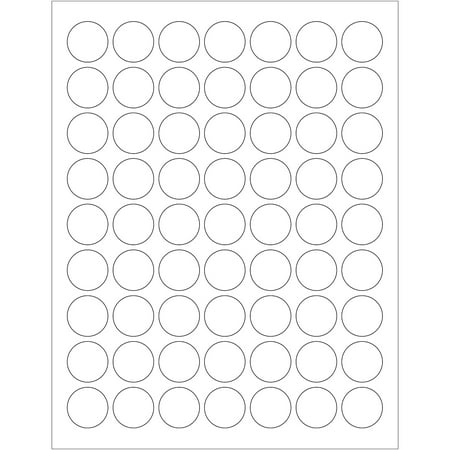 Box Partners Laser Labels 1" Circle White 6300/Case LL142