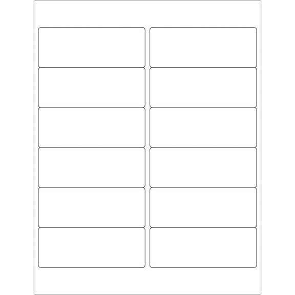 Box Partners Laser Labels Rectangle 4" x 1 1/2" White 1200/Case LL123