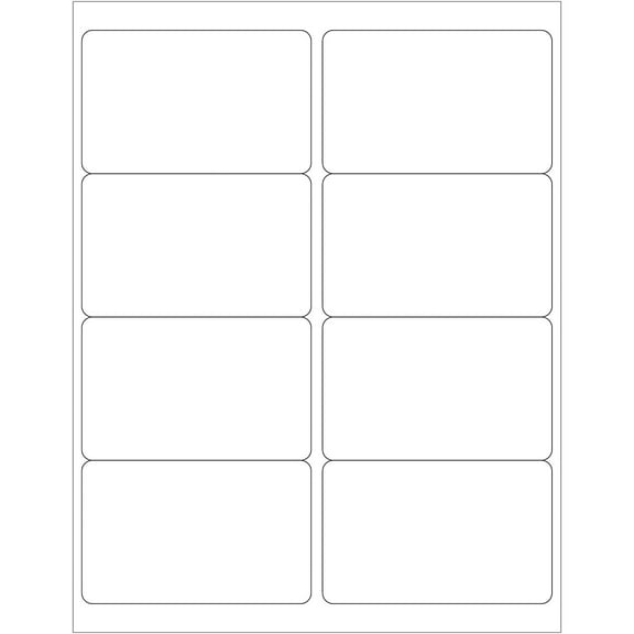 Box Partners Laser Labels Rectangle 4" x 2 1/2" White 800/Case LL125