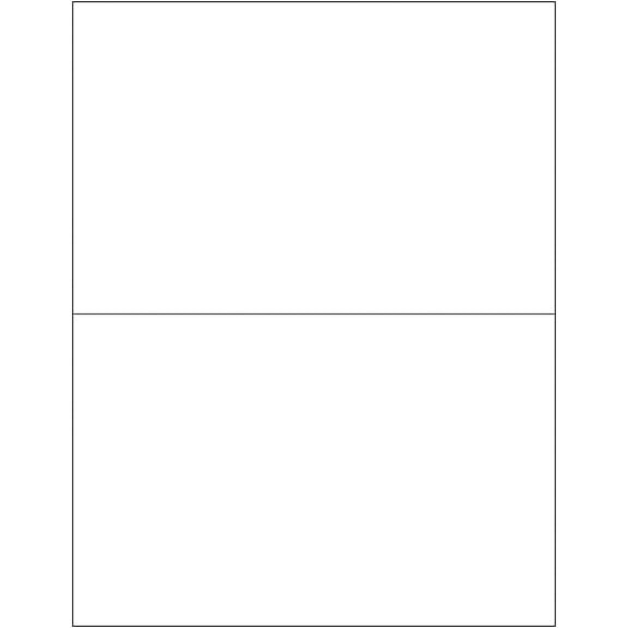 Box Partners Laser Labels Rectangle 8 1/2" x 5 1/2" White 200/Case LL135