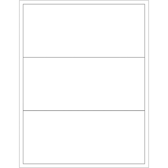 Box Partners Laser Labels Rectangle 8" x 3 1/2" White 300/Case LL134