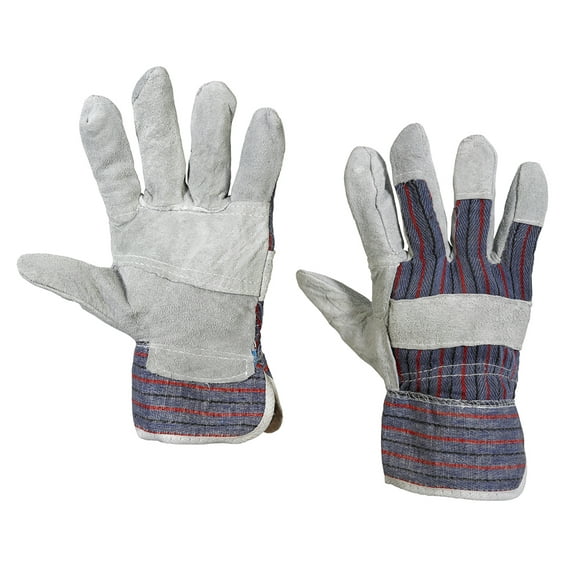 Box Partners Leather Palm w/Safety Cuff Gloves Medium Gray 12 Pairs/Case GLV1021M