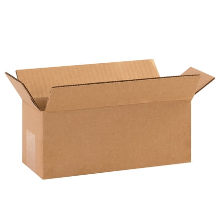 Box Partners Long Corrugated Boxes 10" x 4" x 4" Kraft 25/Bundle 1044