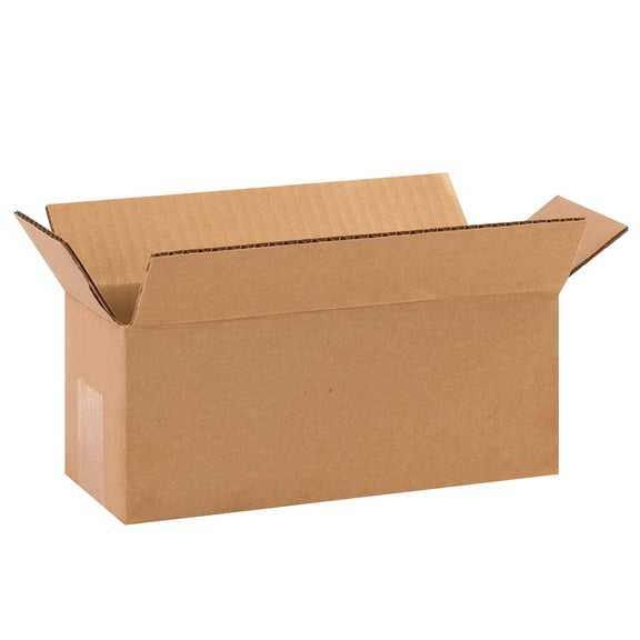 Box Partners Long Corrugated Boxes 10" x 4" x 4" Kraft 25/Bundle 1044