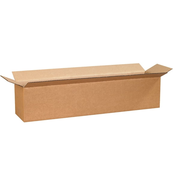 Box Partners Long Corrugated Boxes 28" x 6" x 6" Kraft 20/Bundle 2866