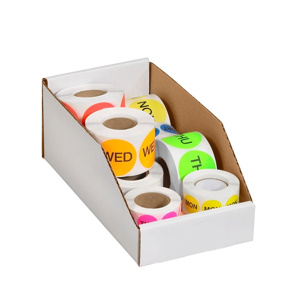 Box Partners Open Top Bin Boxes 4" x 12" x 4 1/2" White 50/Bundle BINMT412