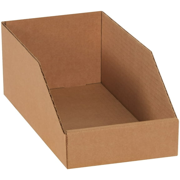 Box Partners Open Top Bin Boxes 6" x 9" x 4 1/2" Kraft 25/Bundle BINBIN69K
