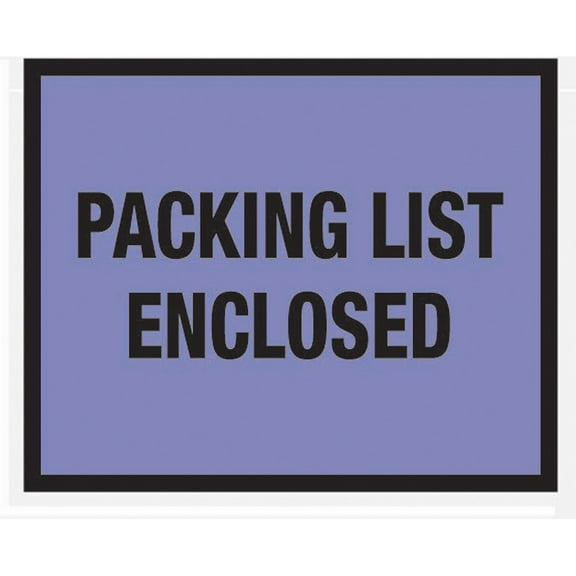 Box Partners "Packing List Enclosed" Envelopes 7" x 5 1/2" Blue 1000/Case PL407