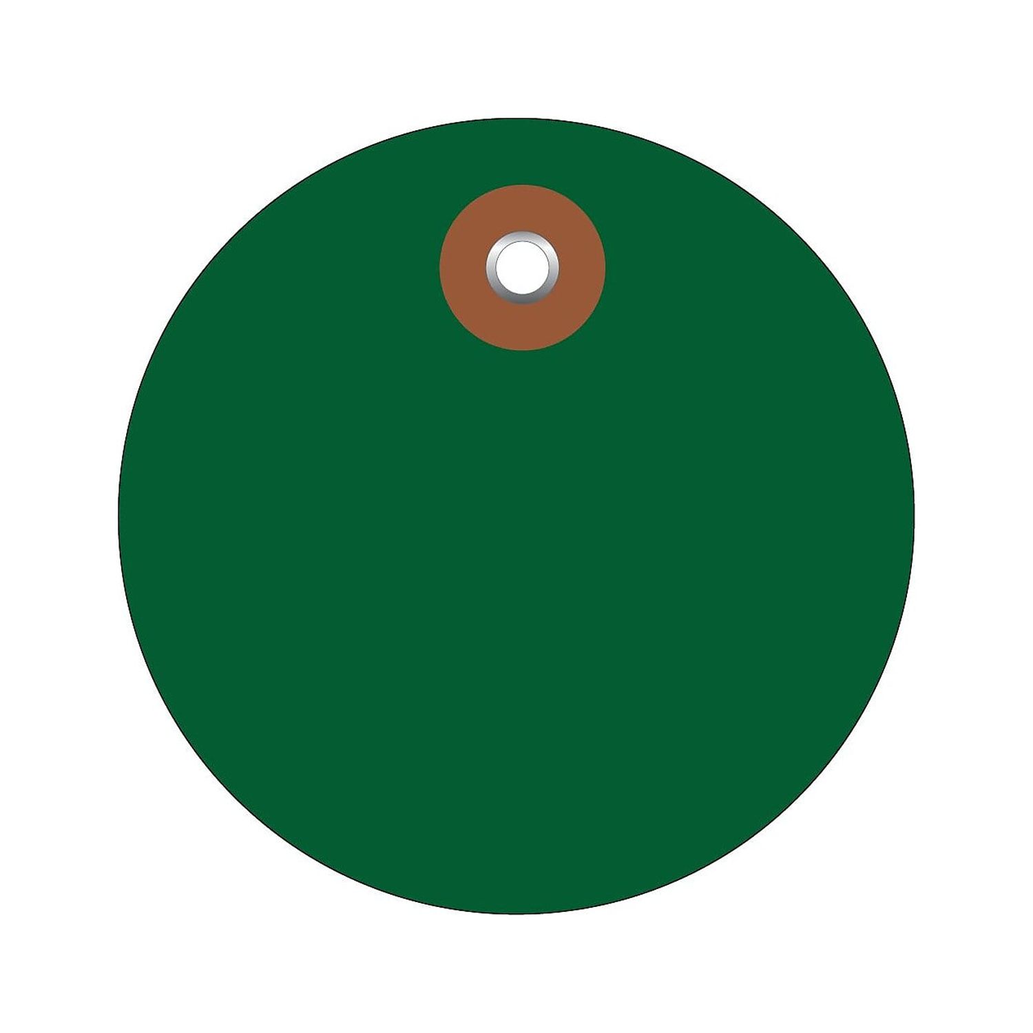 Box Partners Plastic Circle Tags 2" Green 100/Each G26068