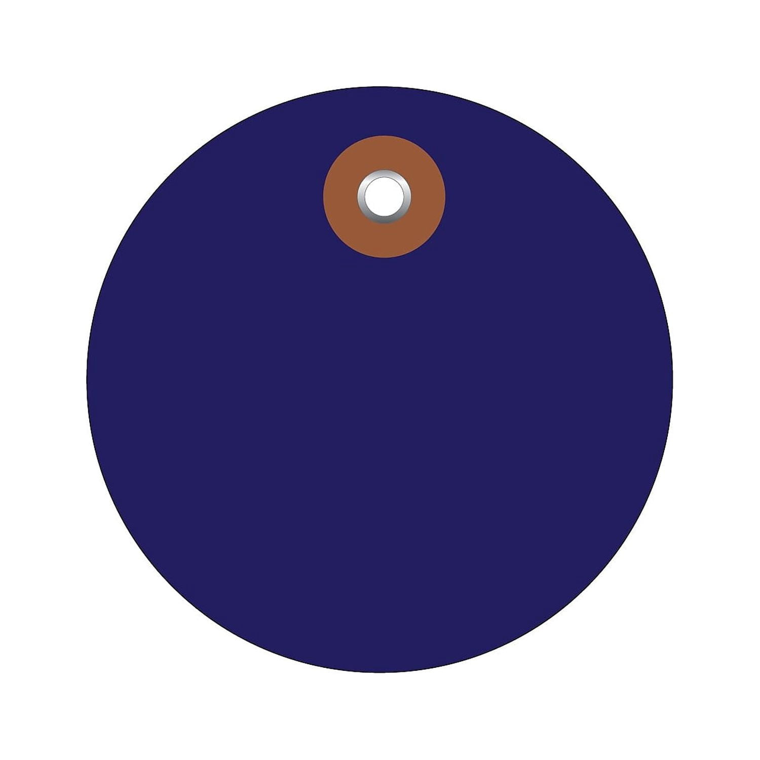 Box Partners Plastic Circle Tags 3" Blue 100/Each G26076