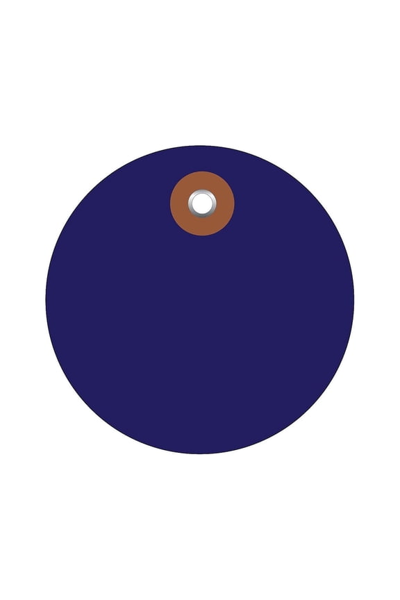 Plastic Circle Tags 3" Blue 100/Each G26076