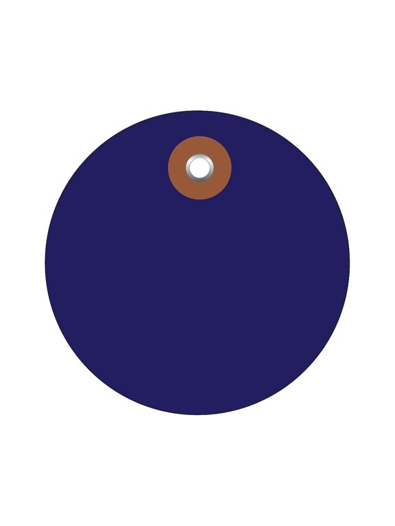 Plastic Circle Tags 3" Blue 100/Each G26076