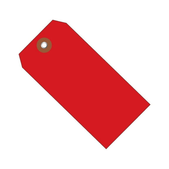 Partners Brand Plastic Shipping Tags, 4 3/4" x 2 3/8", Red, PK100 G26056