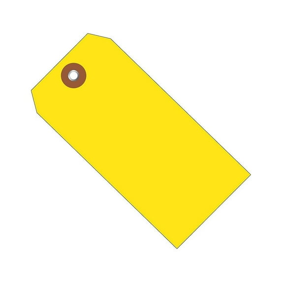 Partners Brand Plastic Shipping Tags, 6 1/4" x 3 1/8", Yellow, PK100 G26059