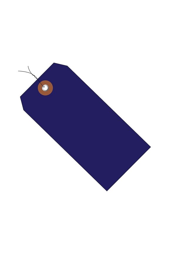 Plastic Shipping Tags Pre-Wired 4 3/4" x 2 3/8" Blue 100/Case G26055W