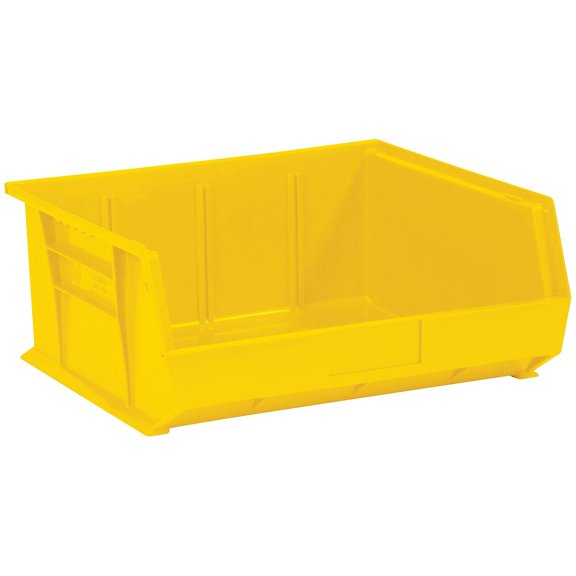 Box Partners Plastic Stack & Hang Bin Boxes 10 7/8" x 11" x 5" Yellow 6/Case BINP1111Y