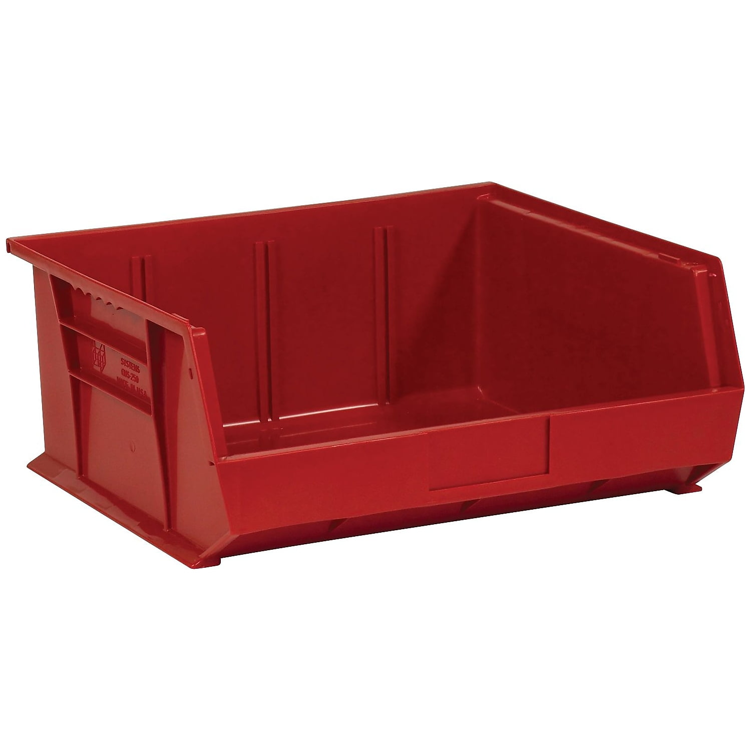 Box Partners Plastic Stack And Hang Bin Boxes 14 3 4 X 16 1 2 X 7 Red