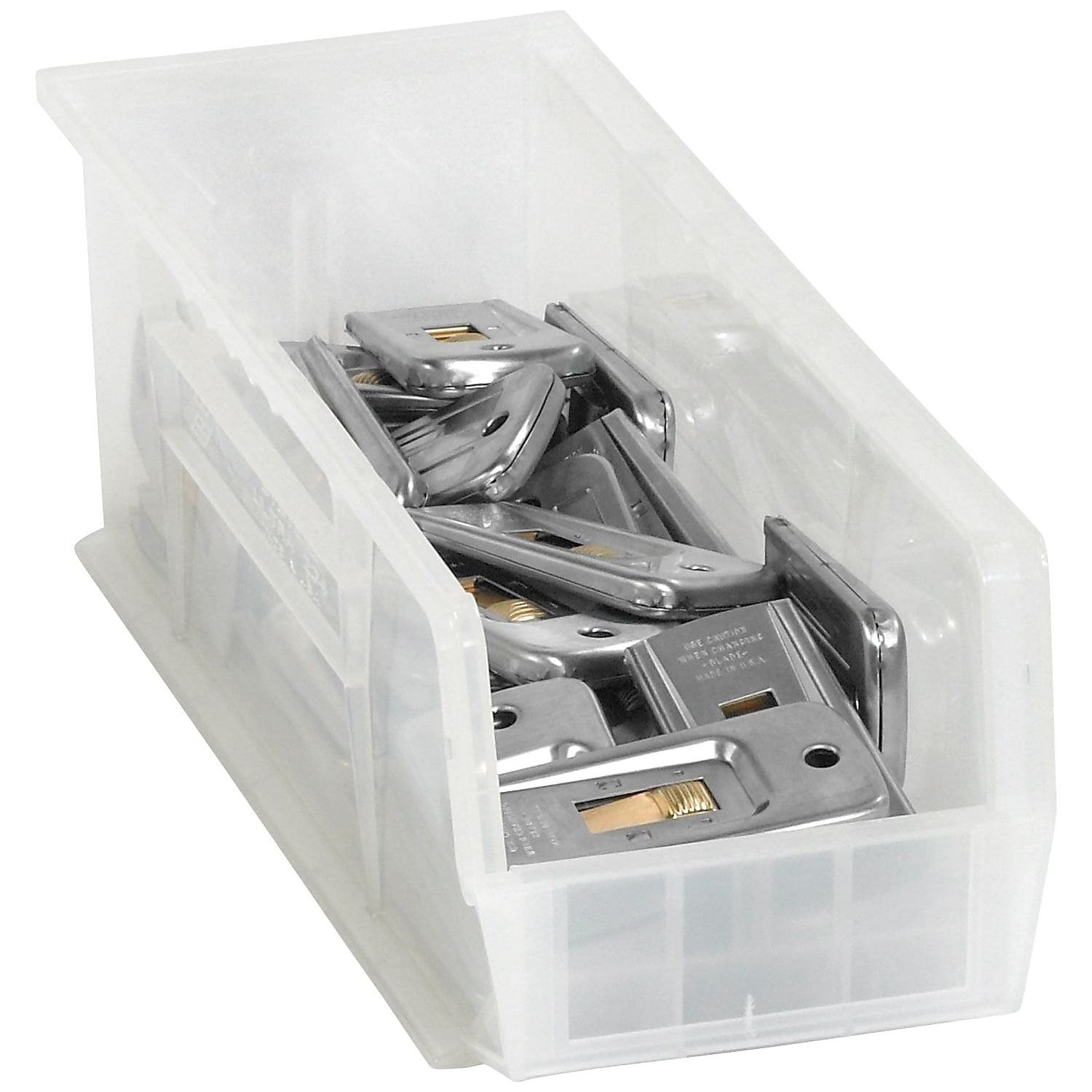 Clear Stackable Plastic Lidded Storage Box, 23" x 15" x 16"