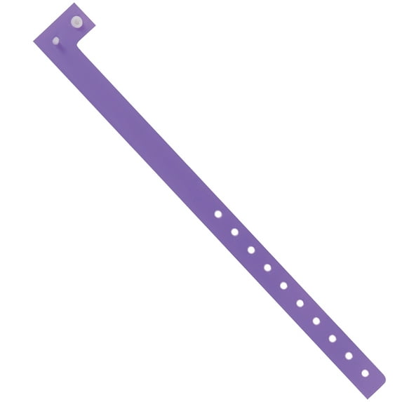 Box Partners Plastic Wristbands 3/4" x 10" Purple 500/Case WR121PL