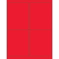 thumbnail image 1 of Box Partners Rectangle Laser Labels 4" x 5" Fluorescent Red 400/Case LL181RD, 1 of 1