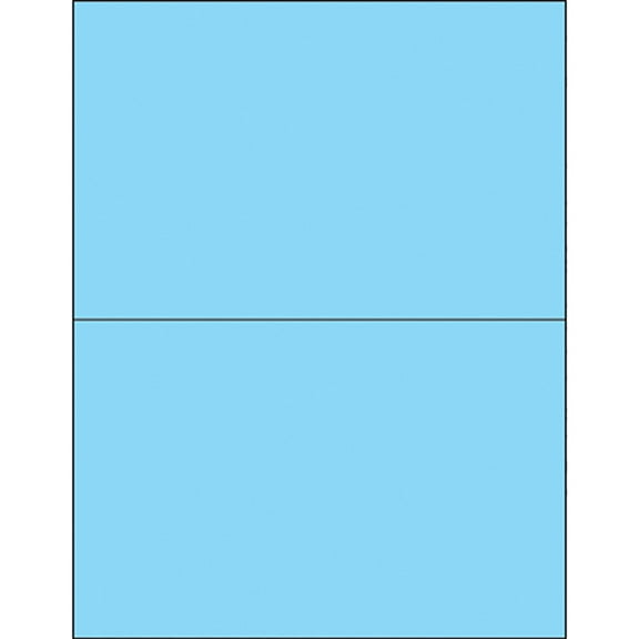 Box Partners Rectangle Laser Labels 8 1/2" x 5 1/2" Pastel Blue 200/Case LL184BE
