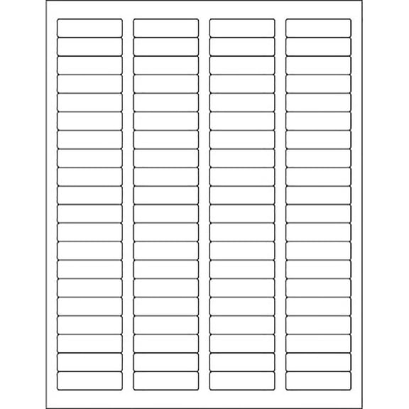 Box Partners Rectangle Laser Labels Master Case 1 3/4" x 1/2" White 80000/Case LL109MC