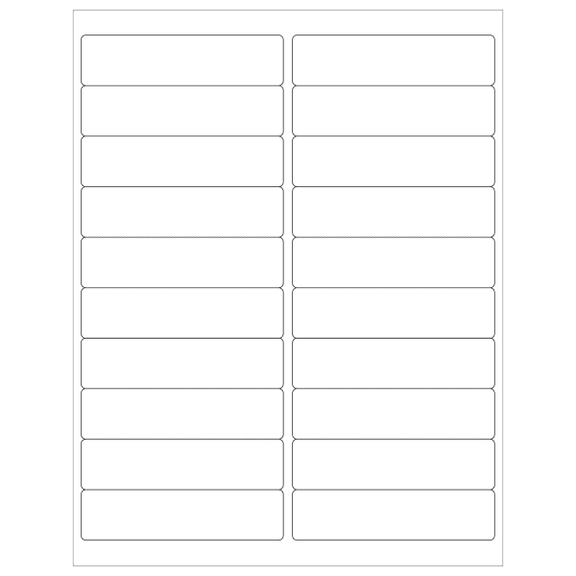 Office Depot Brand Removable Rectangular Laser Labels, LL264, 4" x 1", White, Case Of 2,000