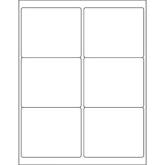 Office Depot® Brand Removable Rectangular Laser Labels, LL266, 4" x 3 3/8", White, Case Of 600