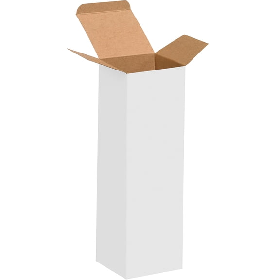 Box Partners Reverse Tuck Folding Cartons 3" x 3" x 10" White 250/Case RTS24W