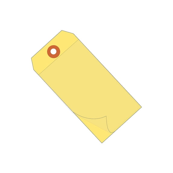 Box Partners Self Laminating Tags 4 3/4" x 2 3/8" Yellow 100/Case G26028