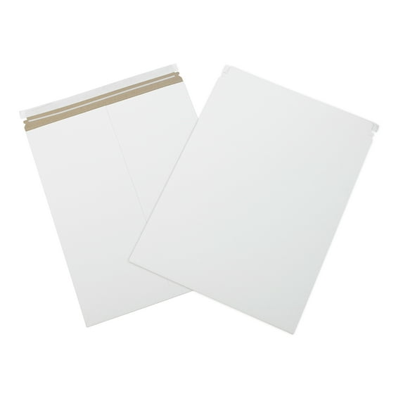 Stayflats Self-Seal Flat Mailers, 17" x 21", White, PK100 RM7PS