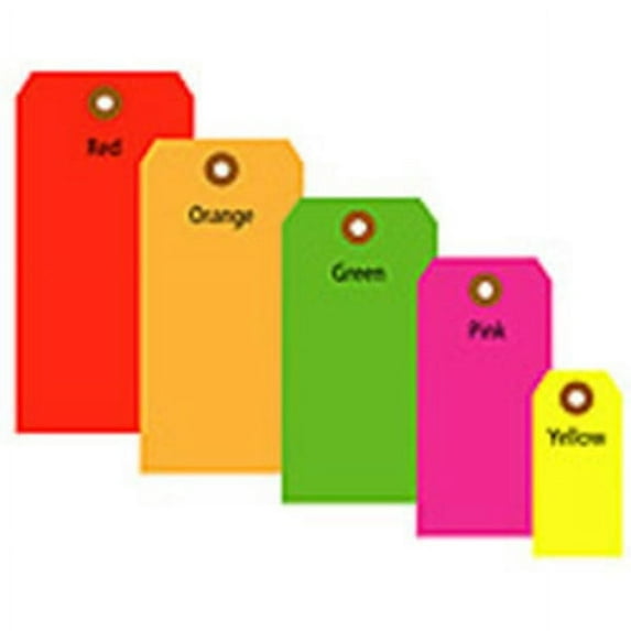 Box Partners Shipping Tags 13 Pt. 2 3/4" x 1 3/8" Fluorescent Orange 1000/Case G12011D
