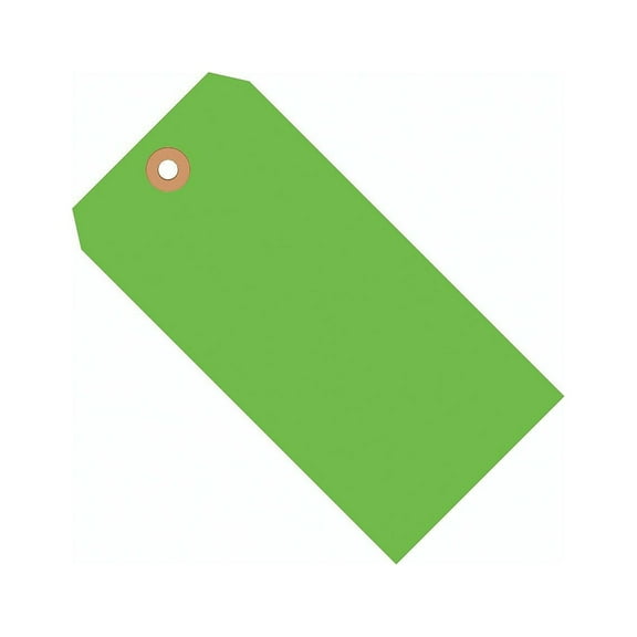 Box Partners Shipping Tags 13 Pt. 4 3/4" x 2 3/8" Fluorescent Green 1000/Case G12051B