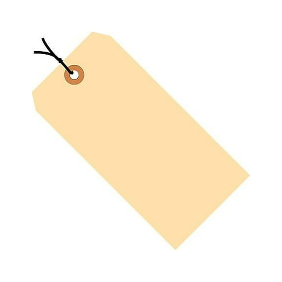 Box Partners Shipping Tags Pre-Strung 13 Pt. 5 3/4" x 2 7/8" Manila 1000/Case G10072