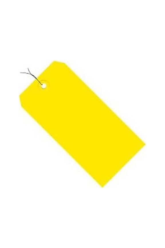 Shipping Tags Pre-Wired 13 Pt. 3 3/4" x 1 7/8" Yellow 1000/Case G11033C