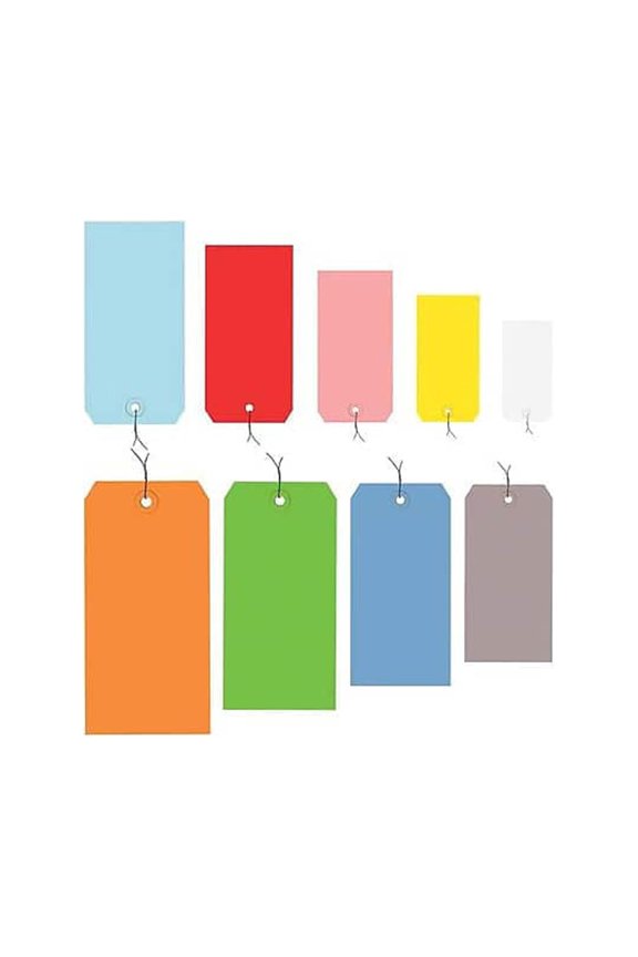 Shipping Tags Pre-Wired 13 Pt. 5 1/4" x 2 5/8" Orange 1000/Case G11063H