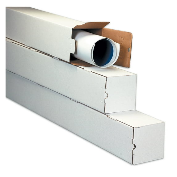 Box Partners Square Mailing Tubes,5x5x25,White,25/BDL - BXP M5525