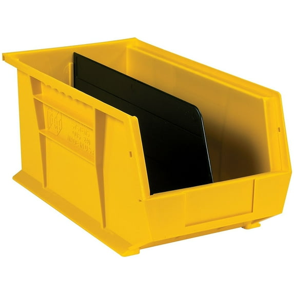 Box Partners Stack & Hang Bin Dividers 17" x 8 1/4" Black 6/Case BIND146