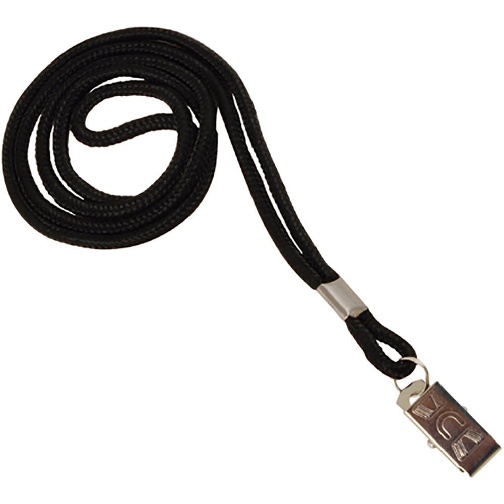 Lanyard,Standard,Hook,36",Black,PK24, Black, Nylon, 24 PK LY110