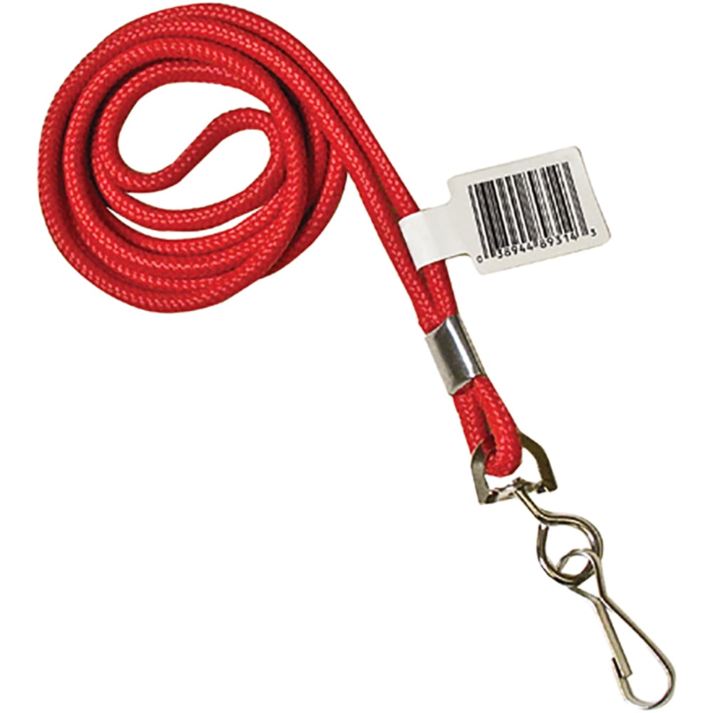 Lanyard,Standard,Hook,38",Red,PK24, Red, Nylon, 24 PK LY101