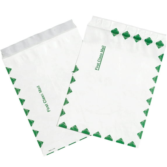 Box Partners TYF0912FC 9 in. x 12 in. First Class Flat Tyvek Envelopes