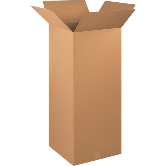 Box Partners Tall Corrugated Boxes 20" x 20" x 48" Kraft 10/Bundle 202048